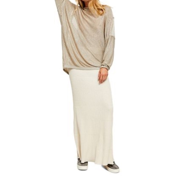 Free People shine Bright Maxi Sweater Skirt - Picture 2 of 5